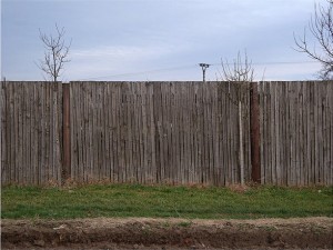 wooden boundary fence